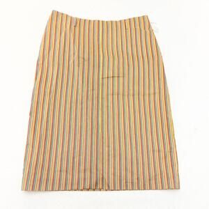 MAG Silk Striped Pencil Skirt Silk Cotton Blend Size 6
